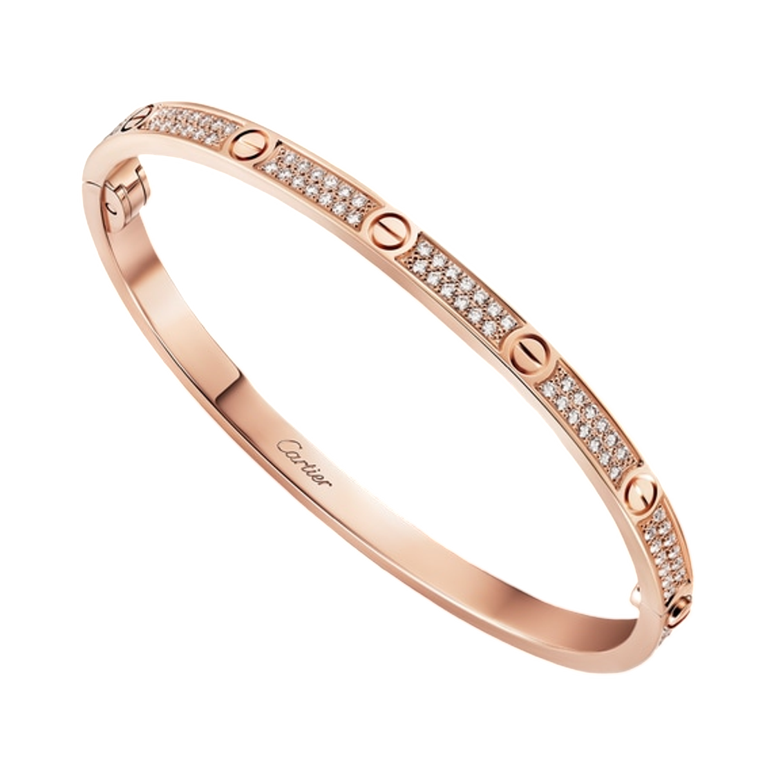 N6726317 Cartier Love Small Bracelet Paved Pink Gold