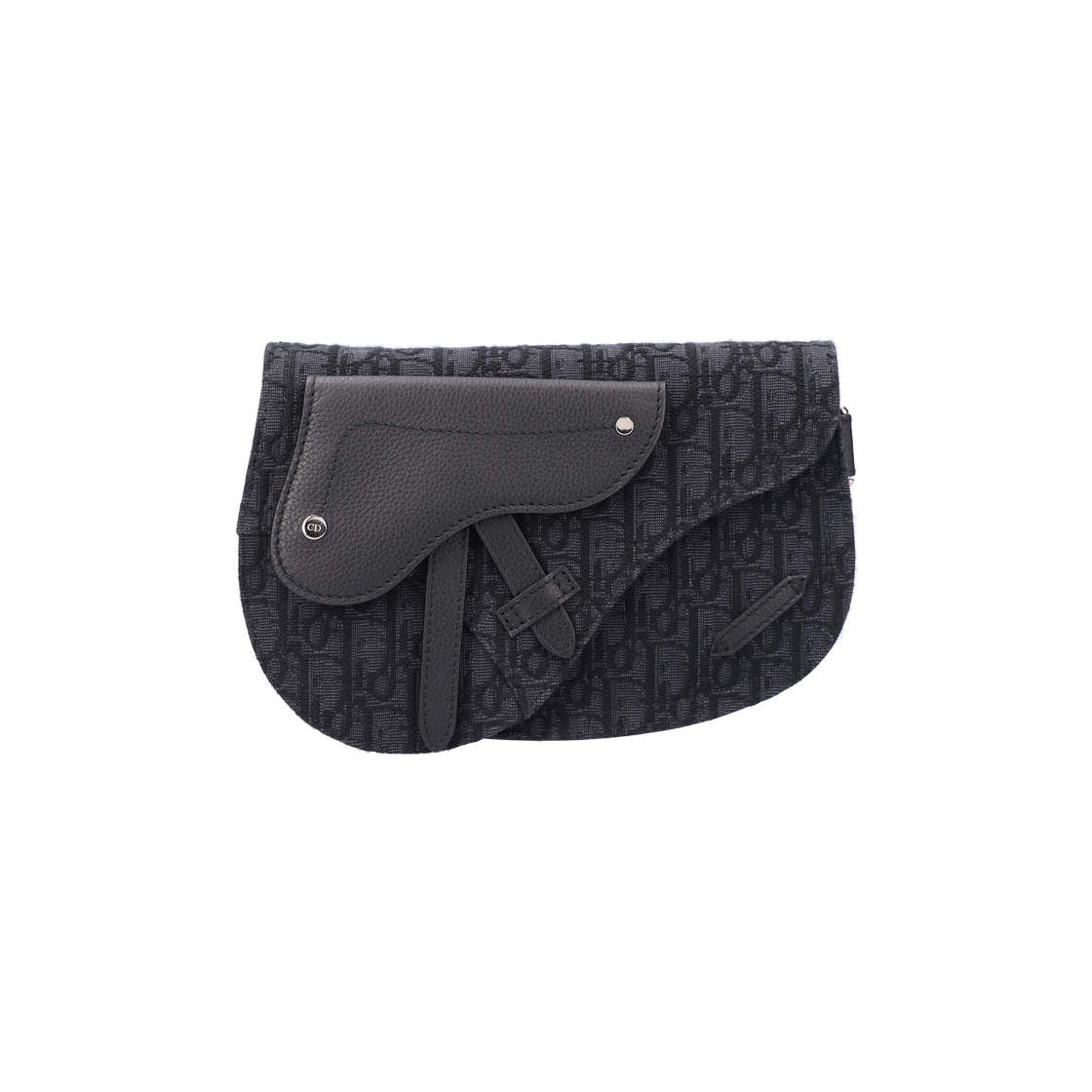 디올 1ADPO095YKY 새들 파우치 베이지 블랙 디올 오블리크 자카드(Dior Saddle Pouch Beige Black Dior Oblique Jacquard) - 1