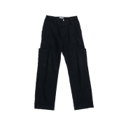 FABEUR Washed Cargo Pants Black