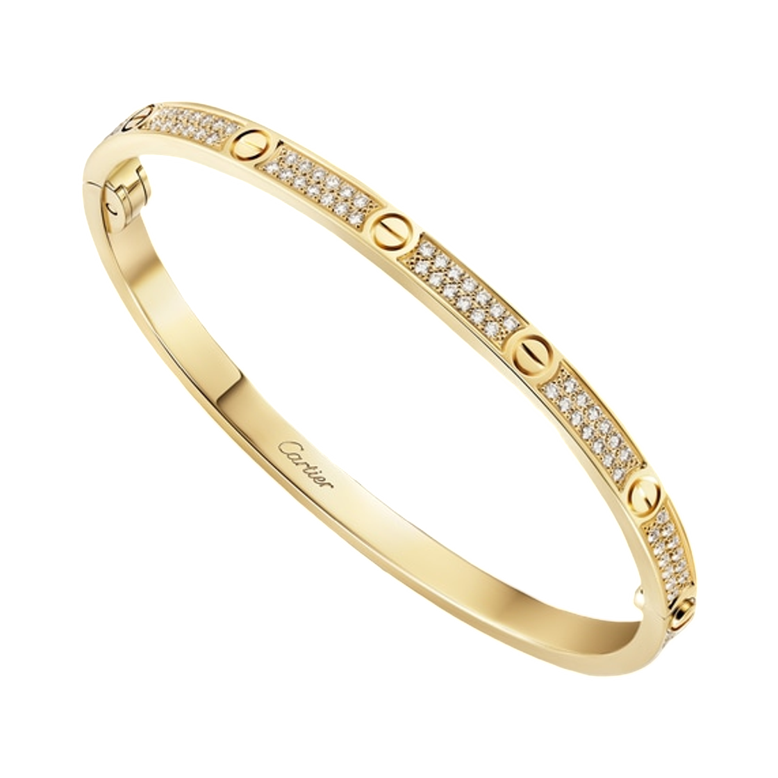 까르띠에 러브 스몰 브레이슬릿 파베 옐로우 골드(Cartier Love Small Bracelet Paved Yellow Gold)