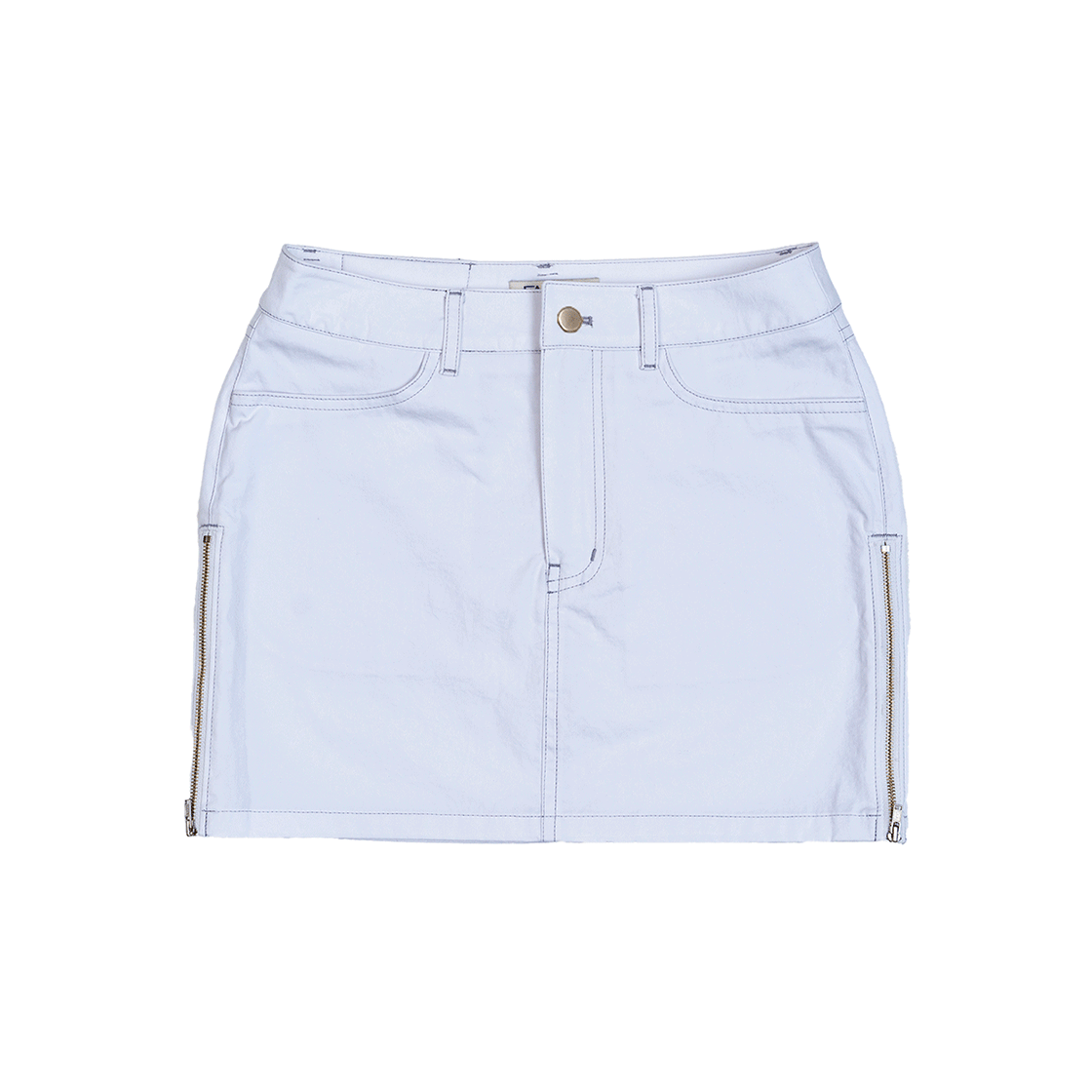 fab24-cswsk01 FABEUR Side Zip Skirt White