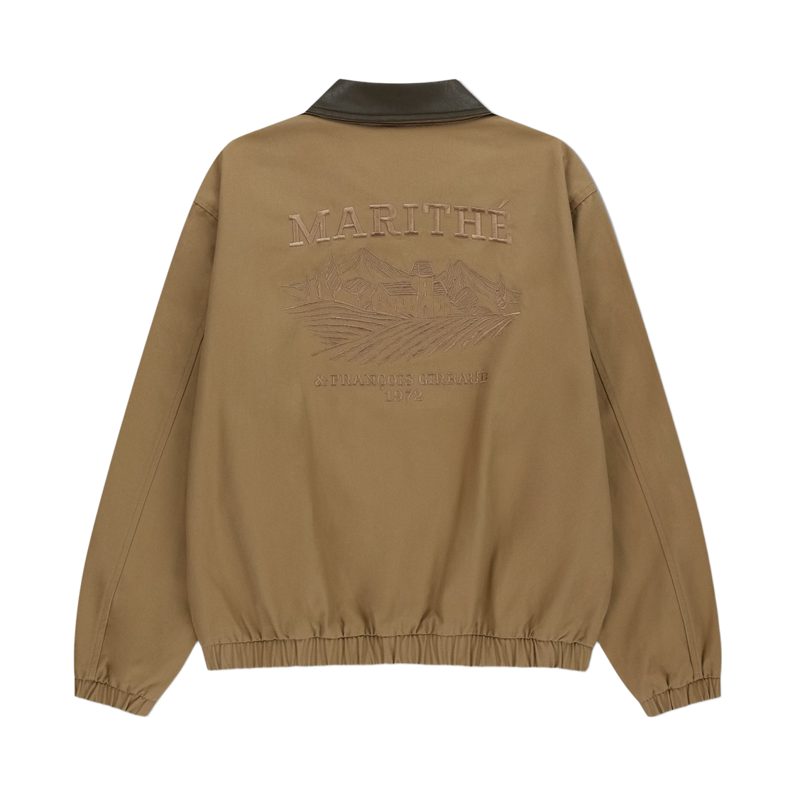 마리떼 프랑소와 저버 그래픽 자수 코튼 봄버 자켓 베이지(Marithe Francois Girbaud Graphic Embroidery Cotton Bomber Jacket Beige) - 2