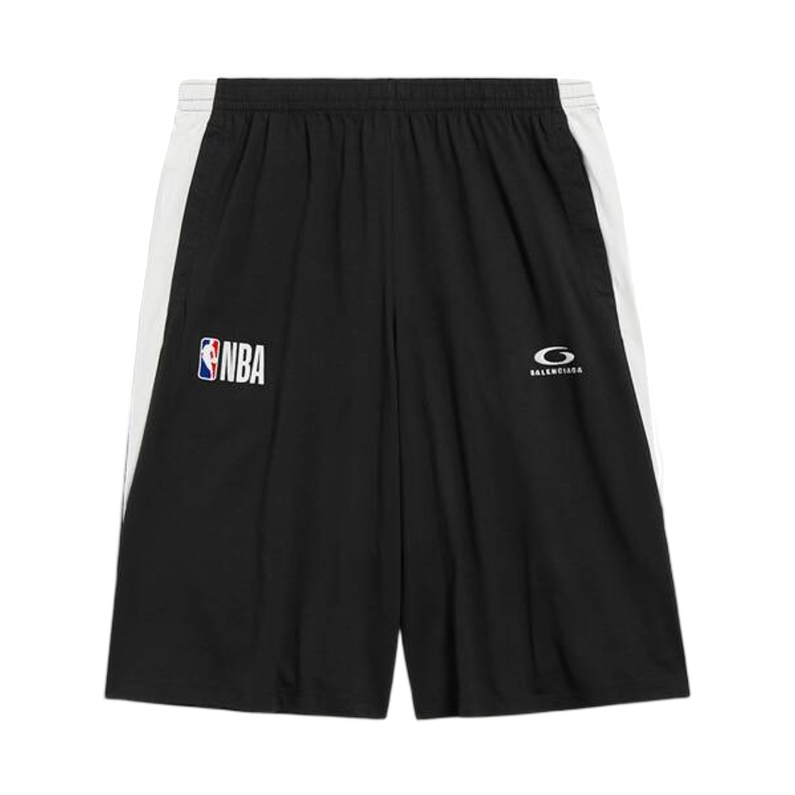 864870TTVW21070 Balenciaga x NBA Collaboration Tracksuit Shorts Black White