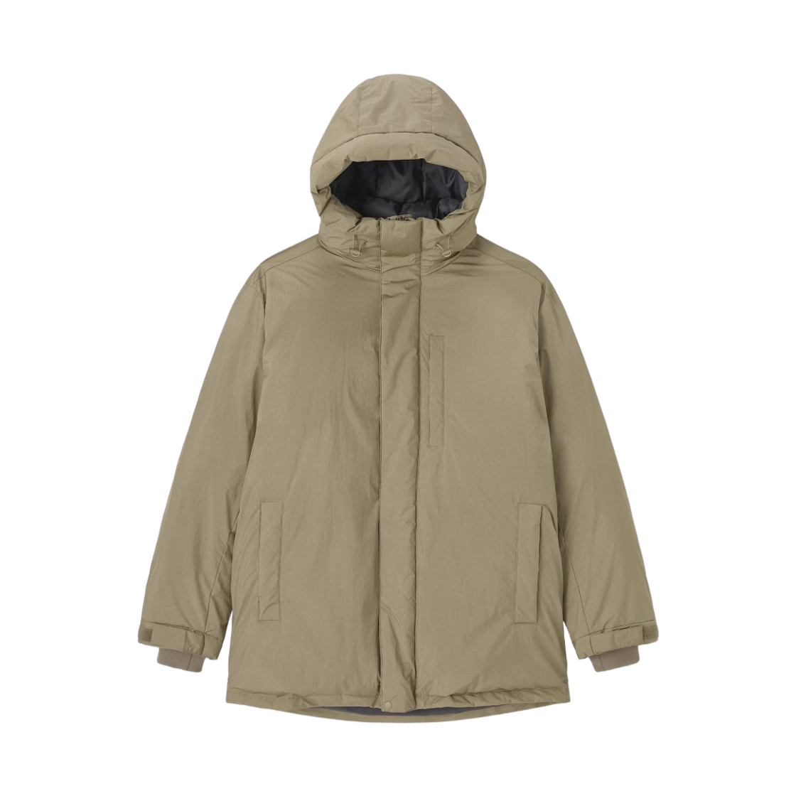 GU 웜 패디드 코트 +EC 카키(GU Warm Padded Coat +EC Khaki)