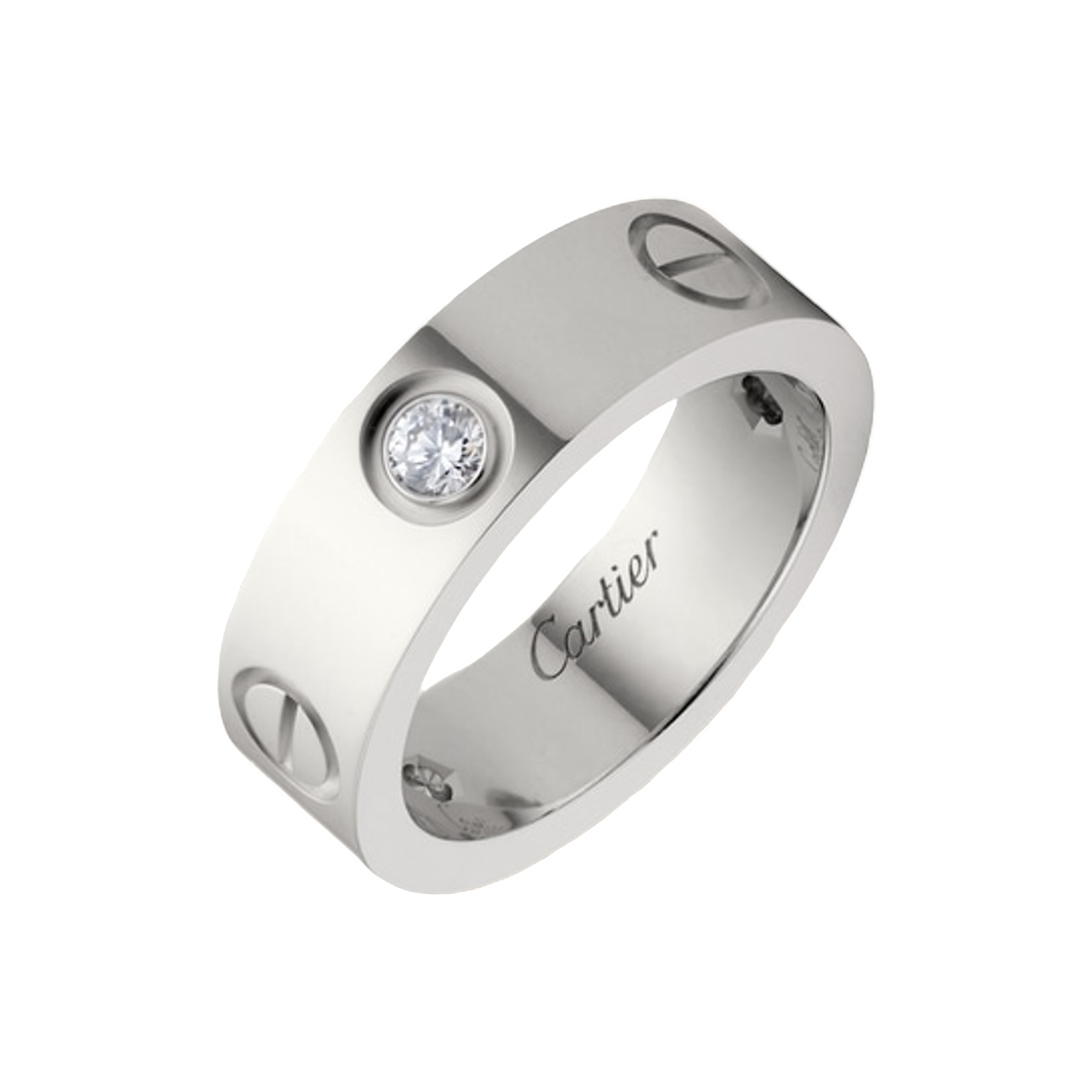 까르띠에 러브 클래식 링 화이트 골드(Cartier Love Classic Ring White Gold) - 1