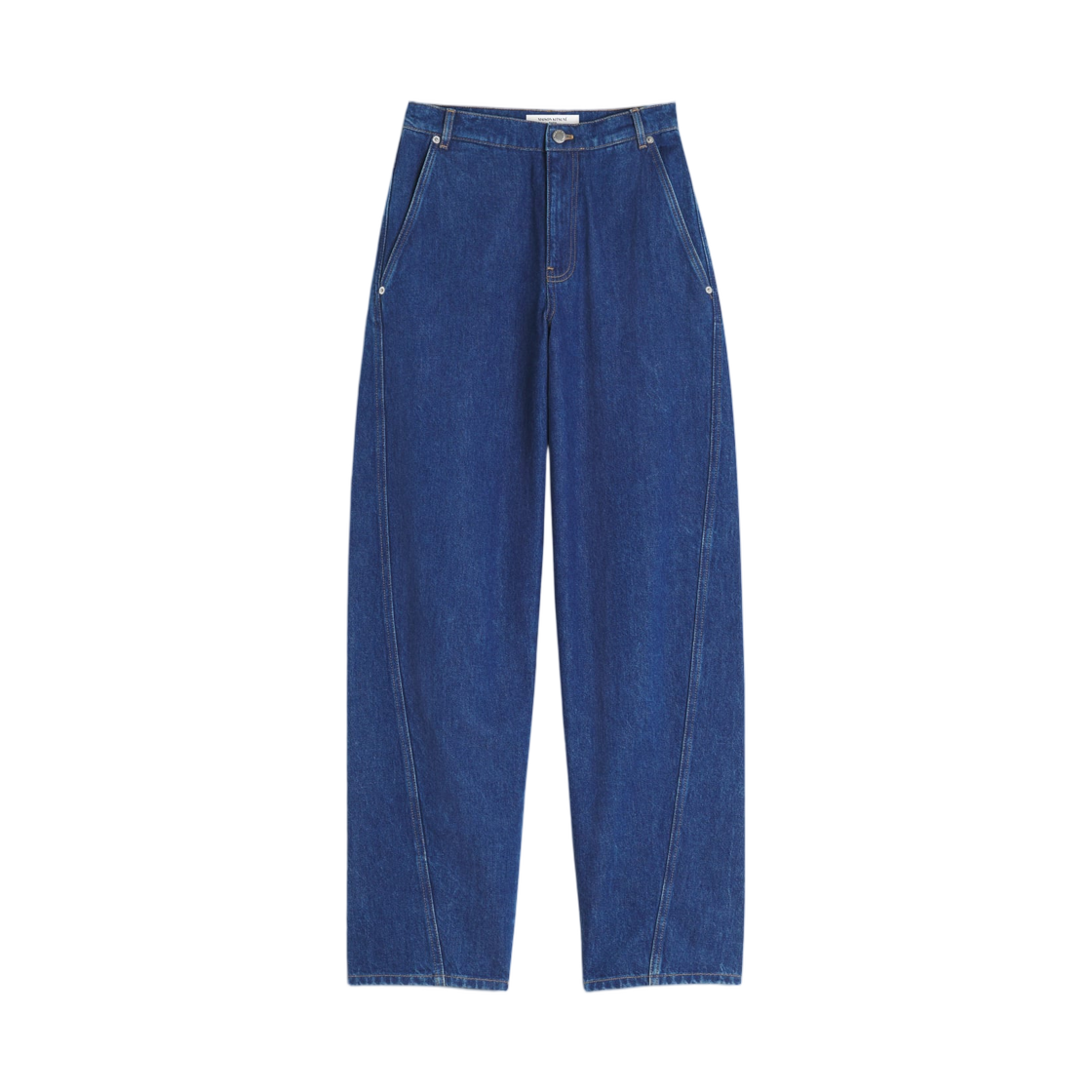 (W) 메종 키츠네 테이퍼드 진 워시드 인디고((W) Maison Kitsune Tapered Jeans Washed Indigo) - 1