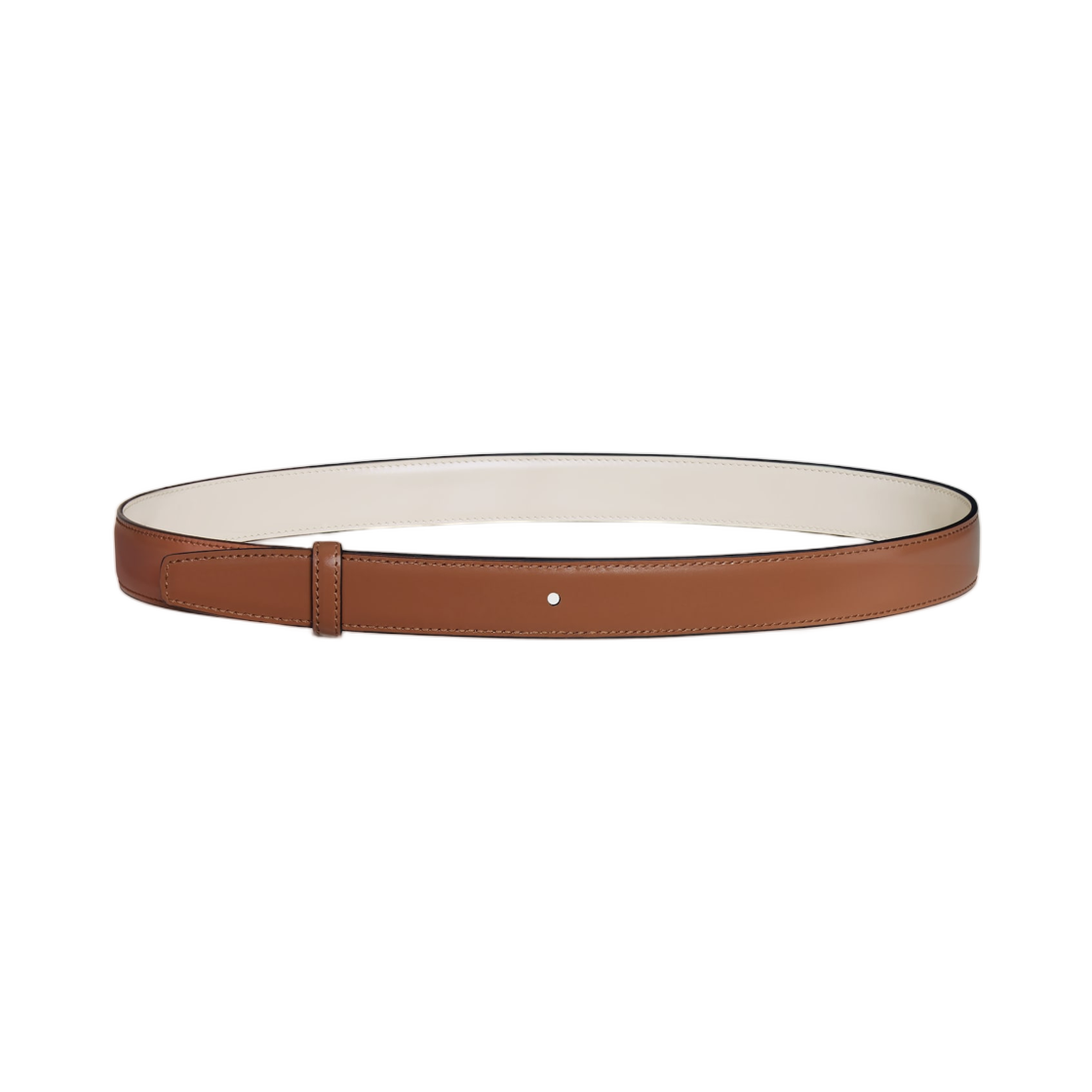 45BLZ3APD-04NR (W) Celine Medium 25mm Reversible Strap in Taurillon Tan Rice