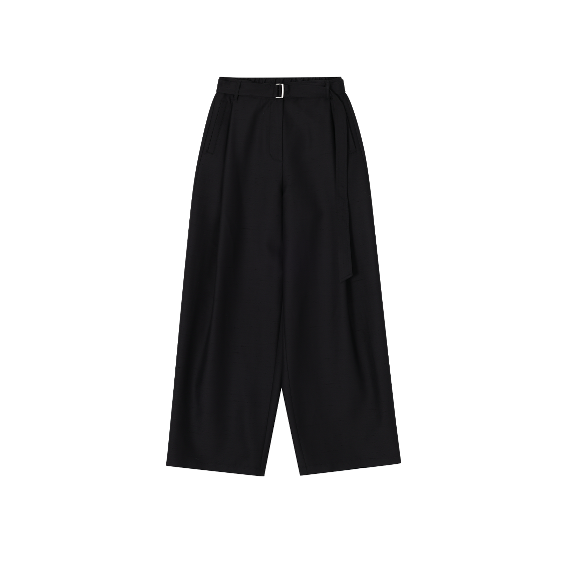 WH5PT506BK (W) SONGZIO Semi Wide Belted Pants Black