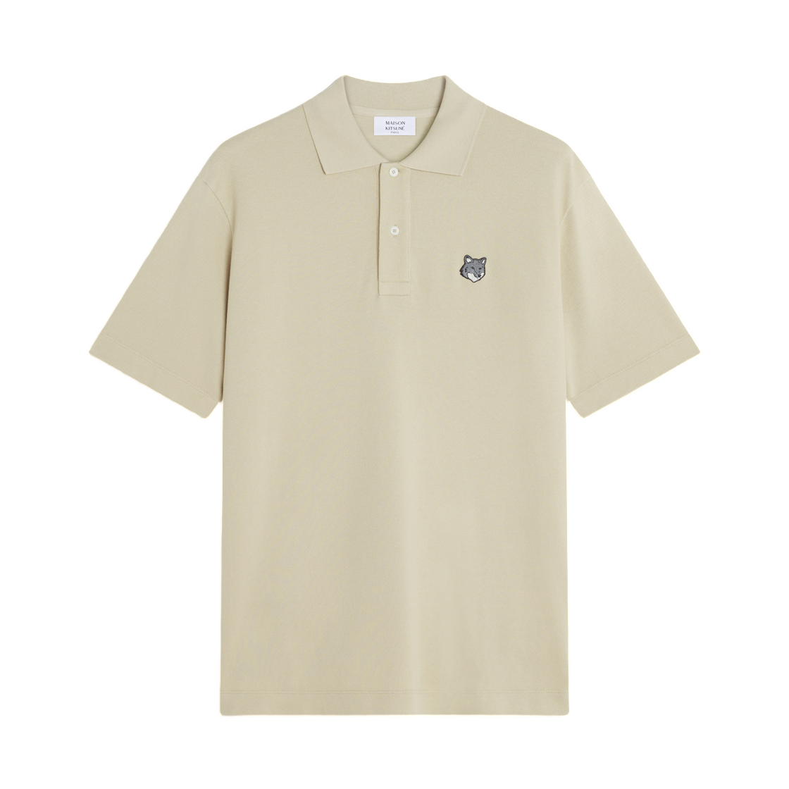 PM00210KP0001-0450 Maison Kitsune Fox Head Comfort Polo Tea Leaf