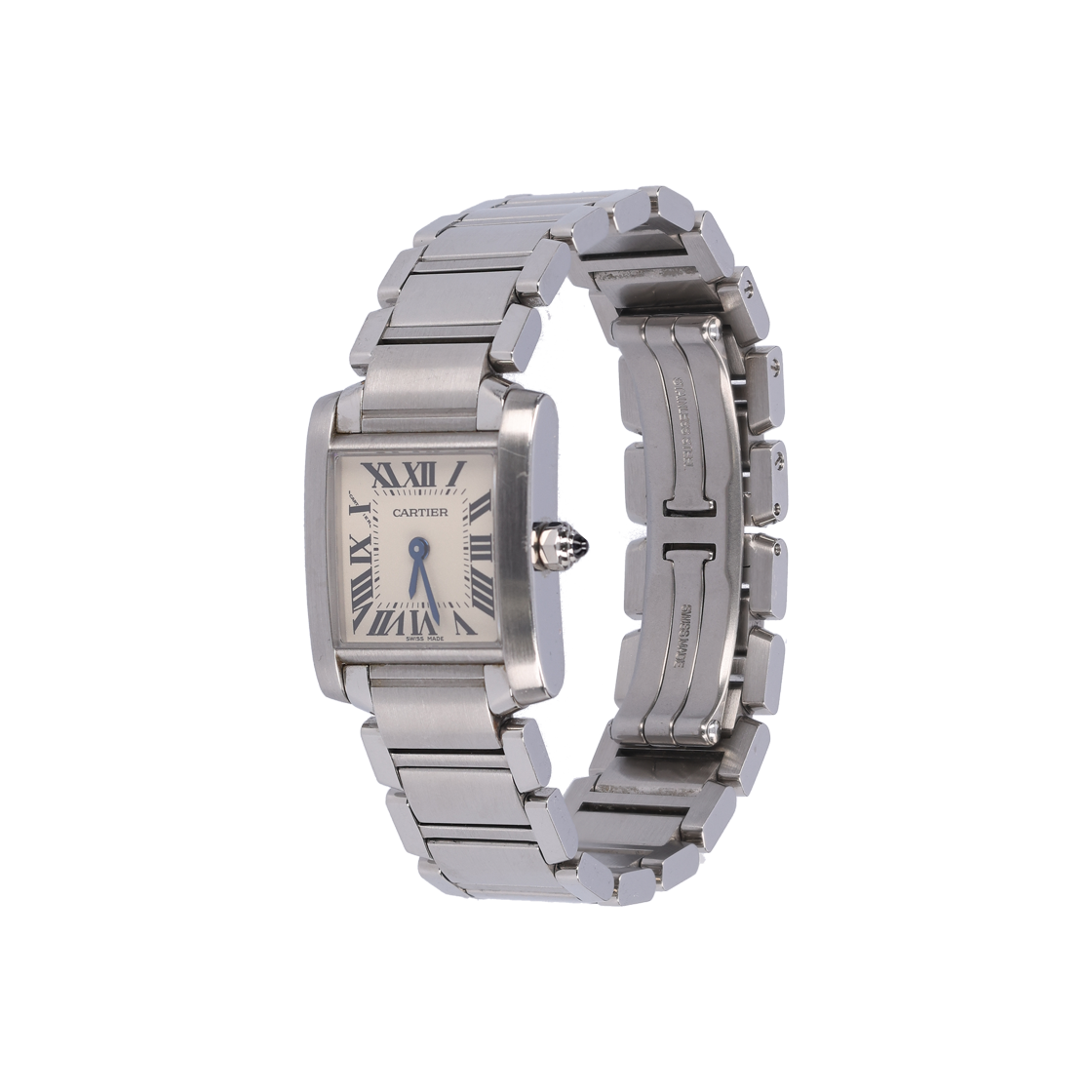 IT4D2UMBPRU2 Cartier Tank Française Small Quartz Watch in Steel