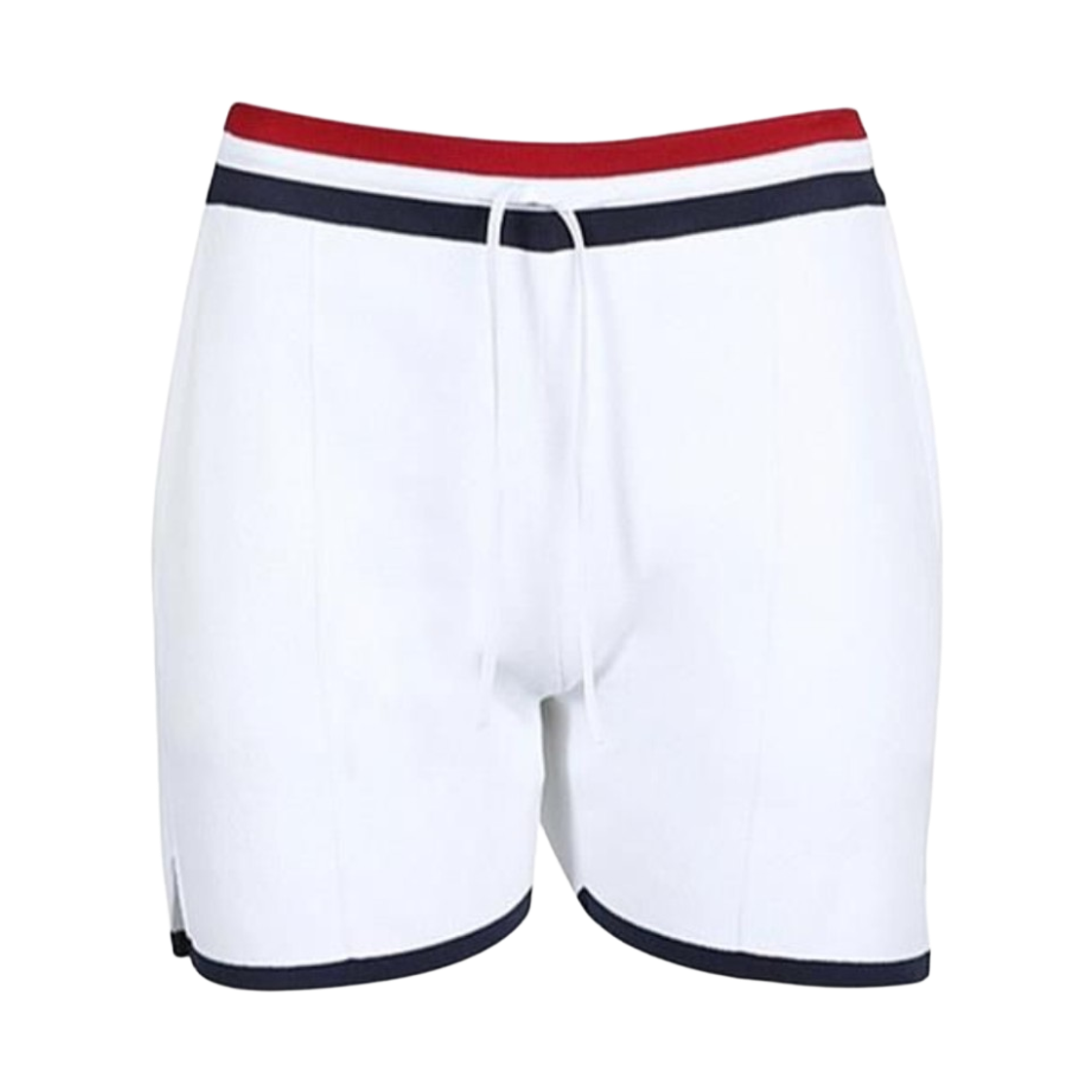 FKQ001A-03131-100 (W) Thom Browne Pintuck Viscose Knit Shorts White