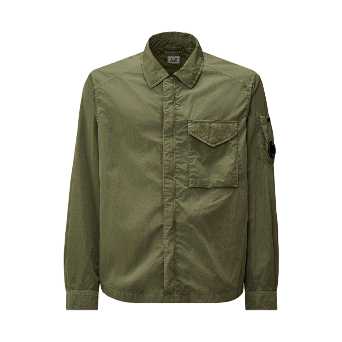 20CMOS710A005904G668 C.P. Company Chrome-R Zipped Lens Overshirt Laurel Wreath Green - 26SS