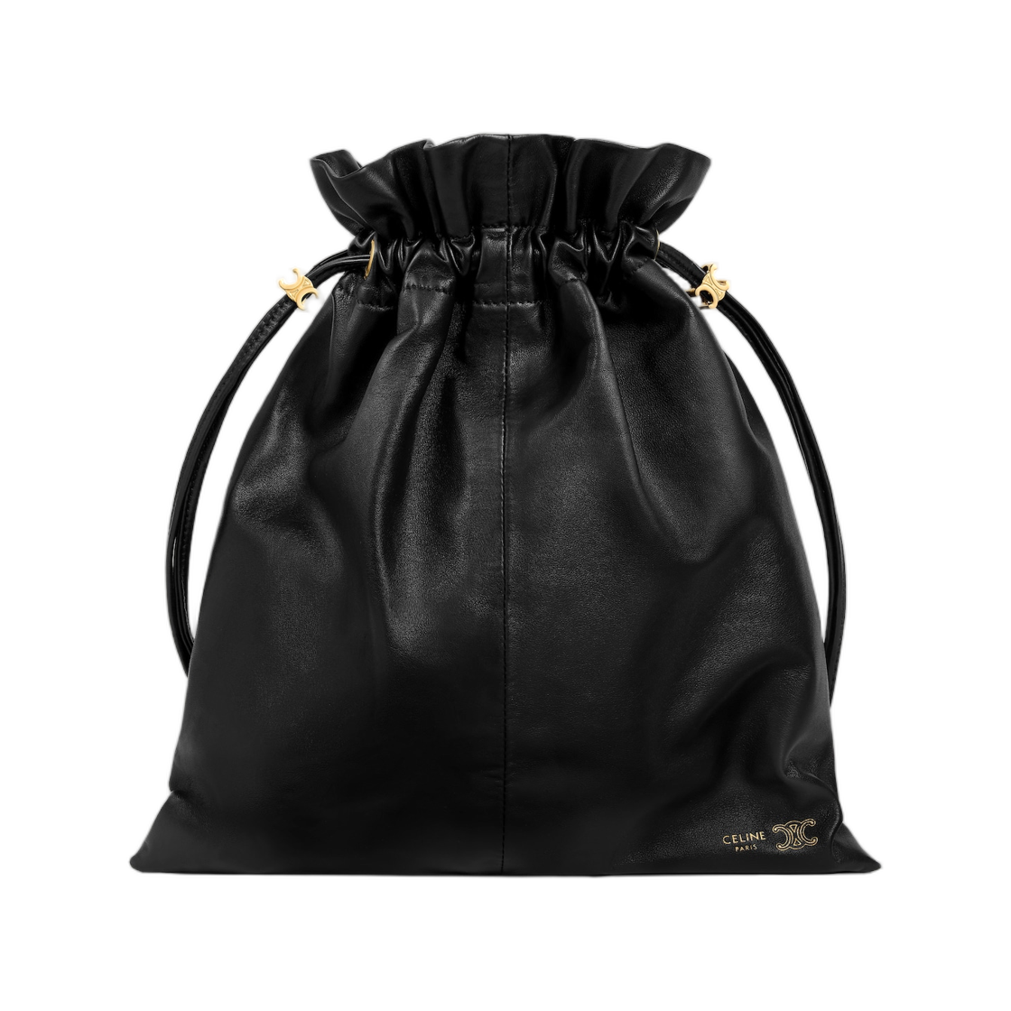 123662J79-38NO Celine Small Crystal Pouch in Lambskin Black
