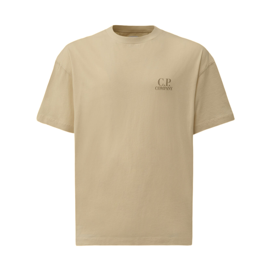20CMTS086A005100W114 C.P. Company 30/1 Jersey Short Sleeve Logo T-Shirt Frozen Dew White - 26SS