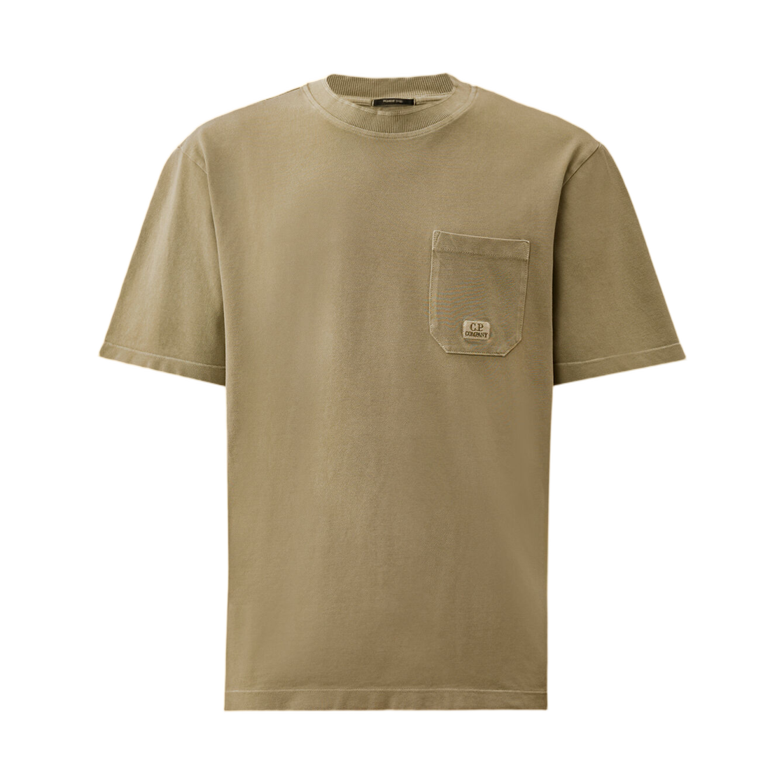 20CMTS173A005527S610 C.P. Company 24/1 Piquet Pigment Dyed Short Sleeve T-Shirt Moss Gray Green - 26SS