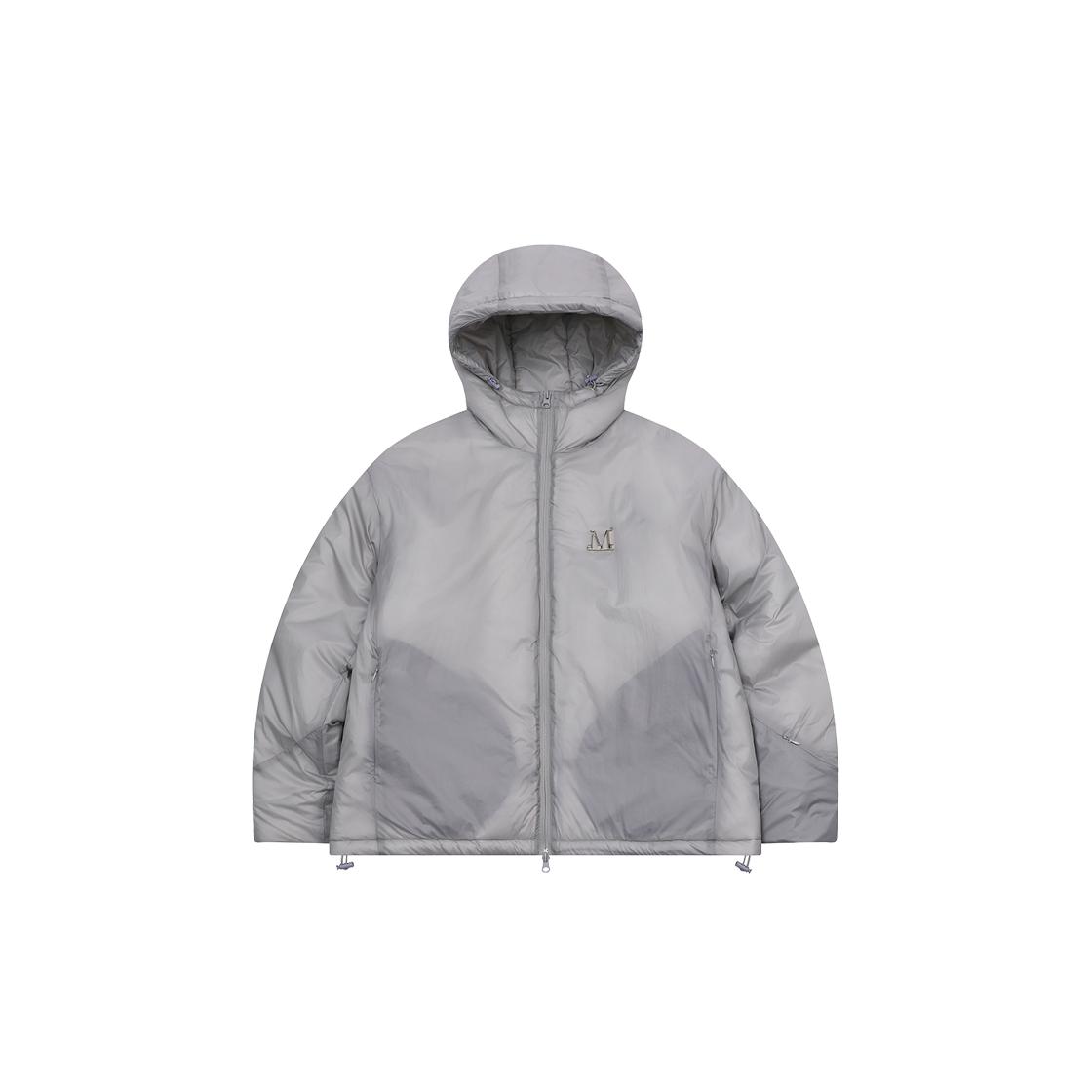 무센트 파웰 메탈 로고 헤비 윈터 패딩 남녀공용 (2컬러) 그레이(MUCENT Pawelle Metal Logo Heavy Winter Short Padding (2Color) Gray)