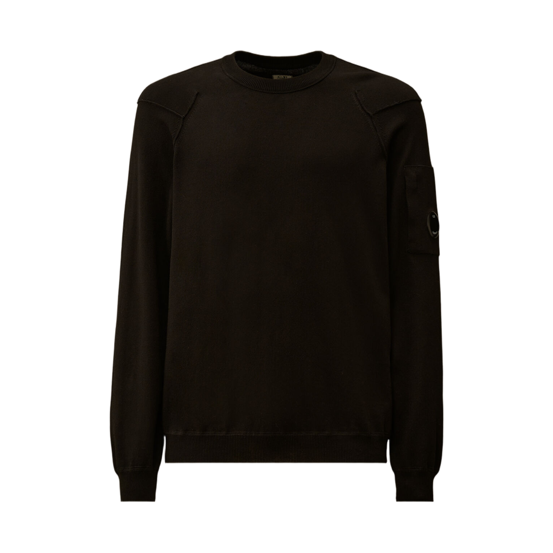 20CMKN183A110560A999 C.P. Company Cotton Sea Island Crewneck Lens Knit Black - 26SS