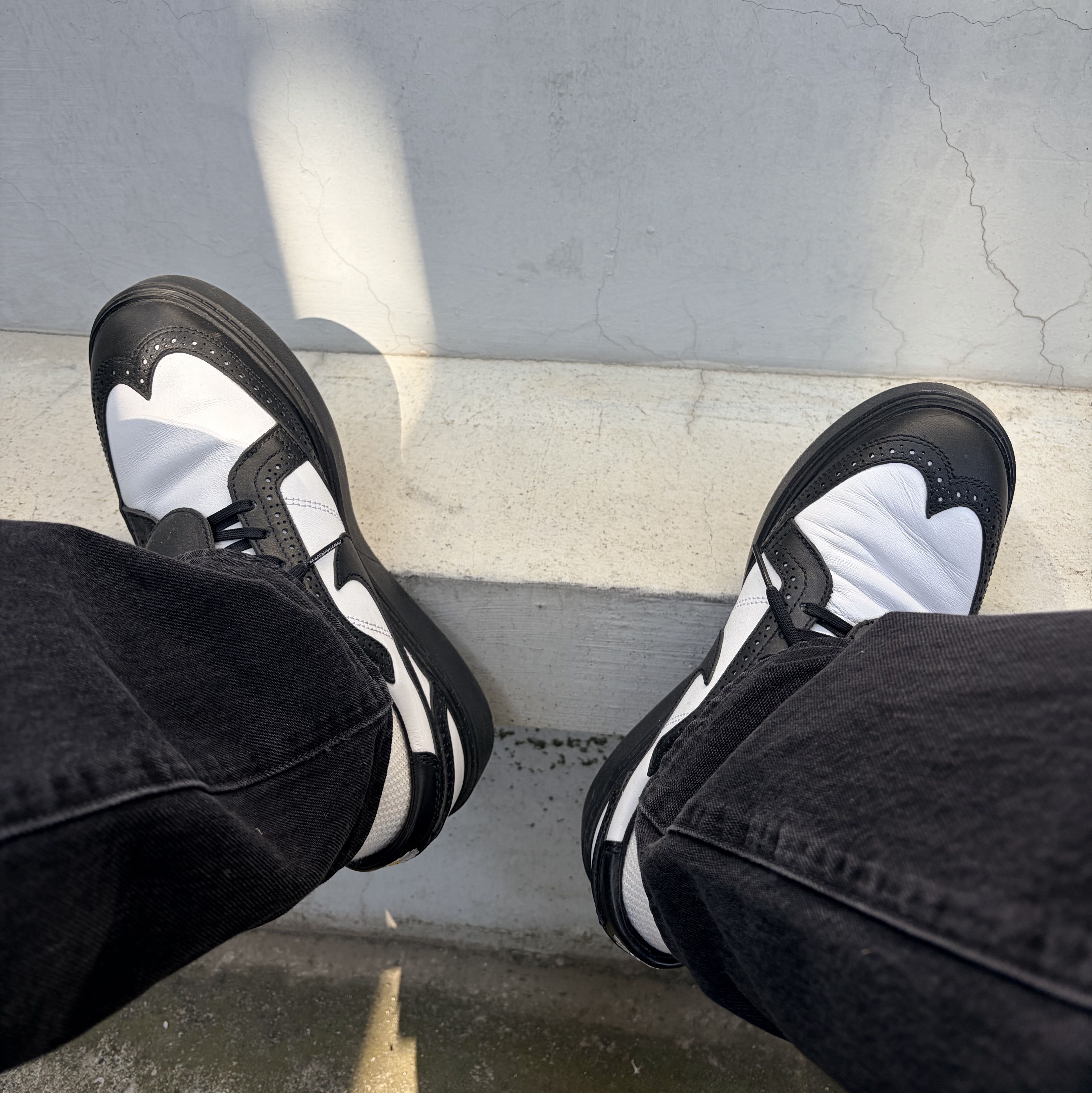 Nike x Peaceminusone Kwondo1 Black and White 착용 스타일