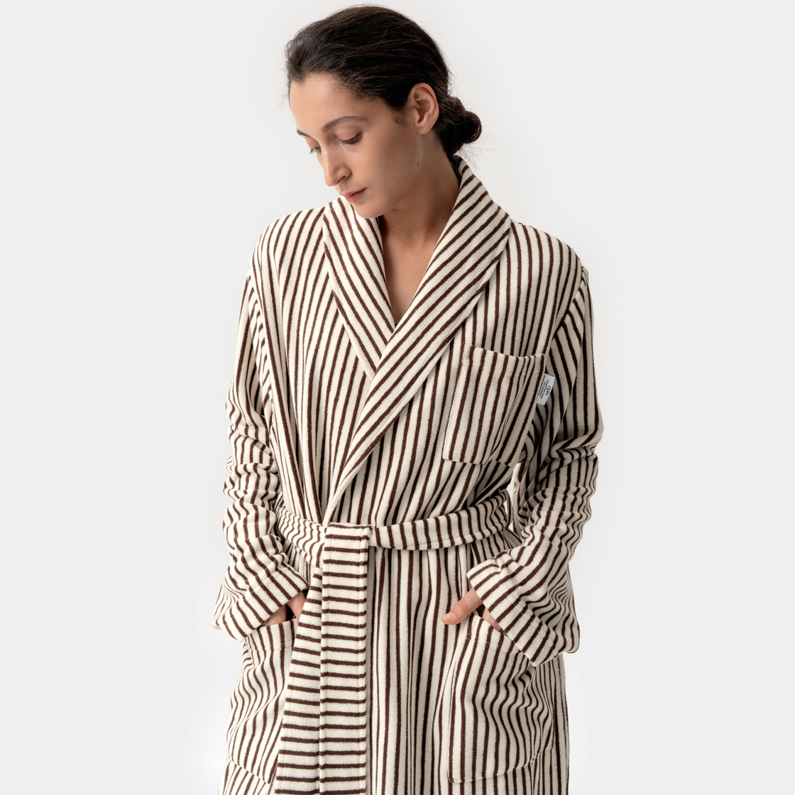 [3% 적립] 씨피티에스 콤피 테리 스트라이프 로브 브라운([3% 적립] CPTS COMFY TERRY STRIPE ROBE BROWN) - 3