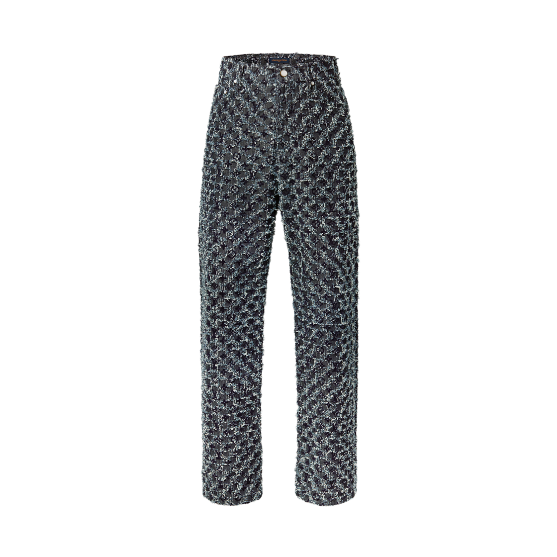 - Louis Vuitton Flocked Monogram Denim Skate Pants Indigo