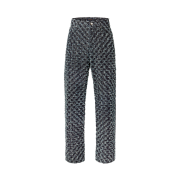 Louis Vuitton Flocked Monogram Denim Skate Pants Indigo