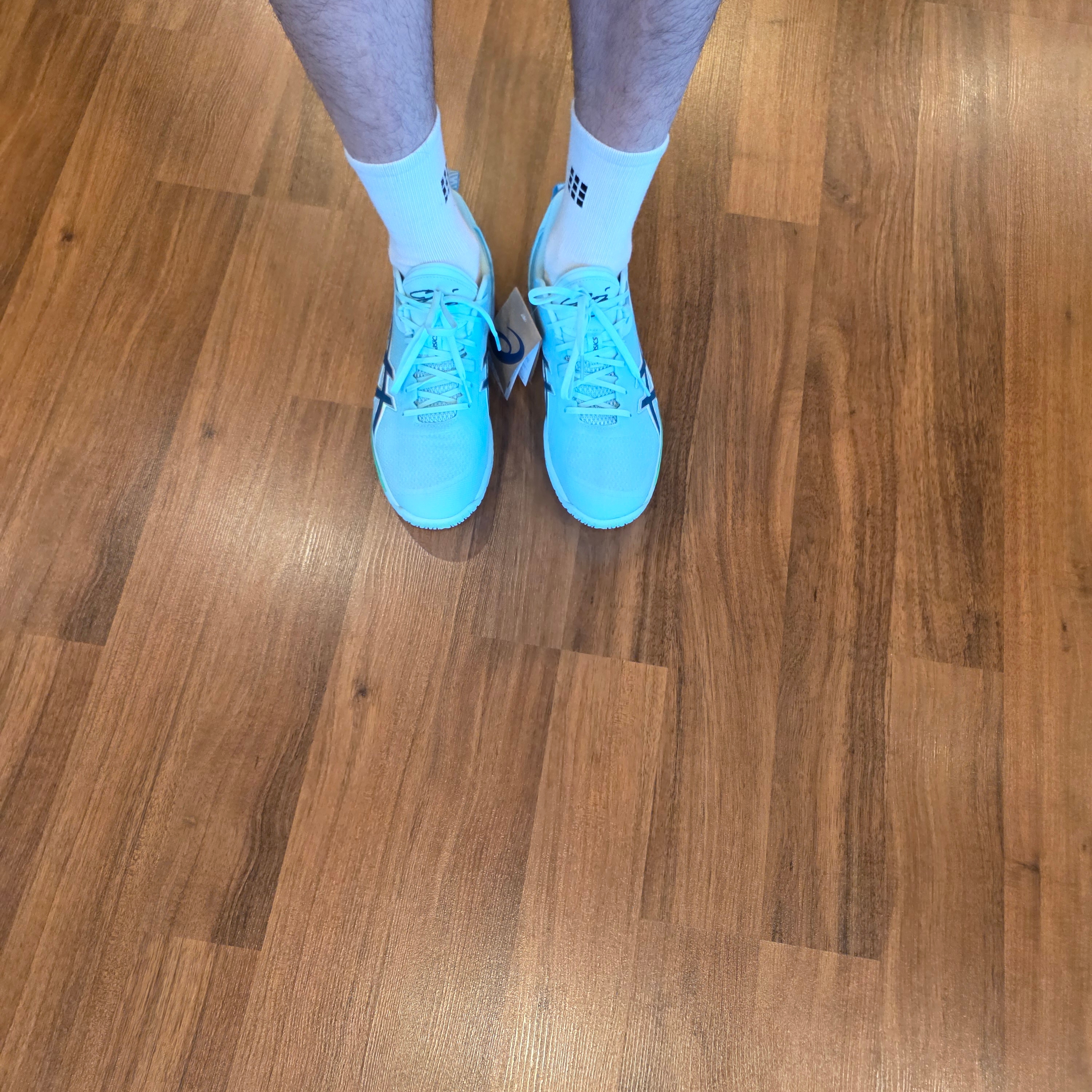 Asics Swiftace Yuki Clear Blue Evening Teal 착용 스타일 - 1
