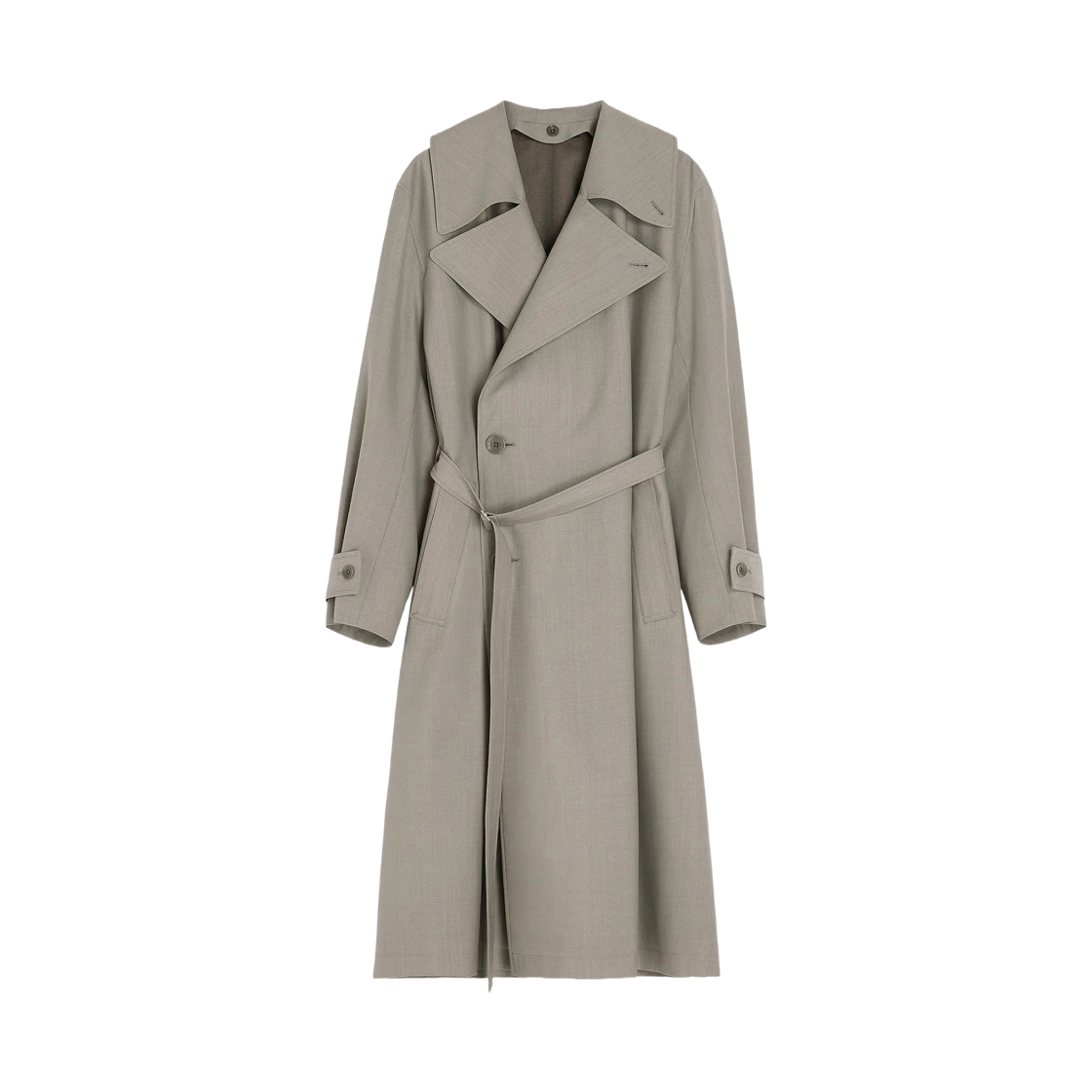 CO1127-LF414-446 (W) Lemaire Trench Coat with Detachable Lining Light Taupe