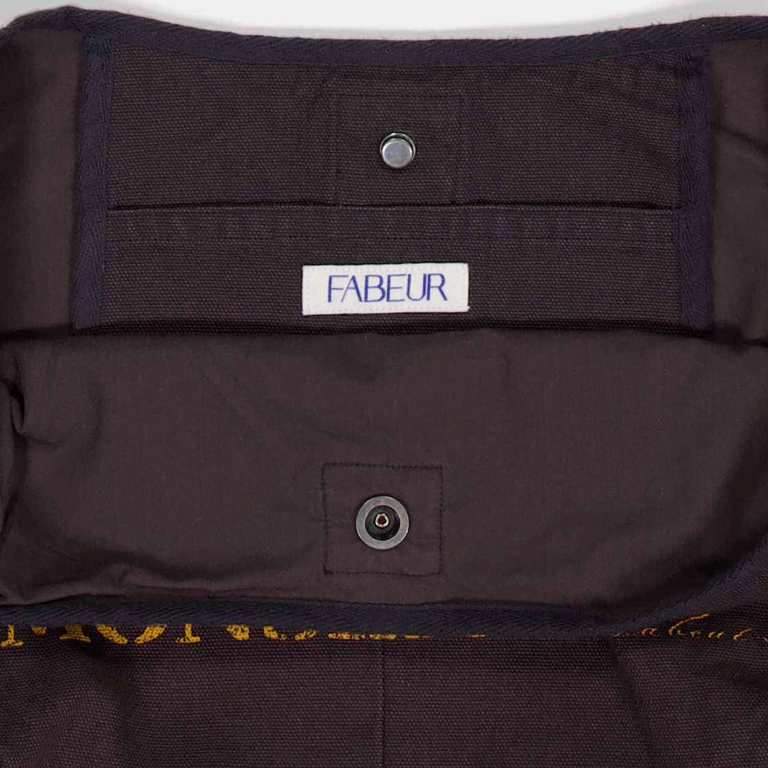 파버 벨로 백 프린팅 차콜 브라운(FABEUR Vélo Bag Printing Charcoal Brown) - 3