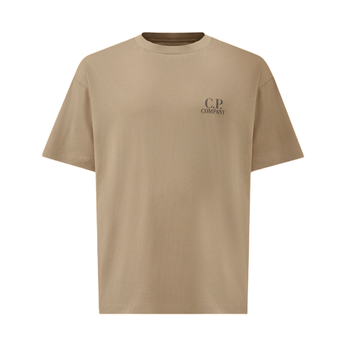 20CMTS086A005100W904 C.P. Company 30/1 Jersey Short Sleeve Logo T-Shirt Dove Grey - 26SS