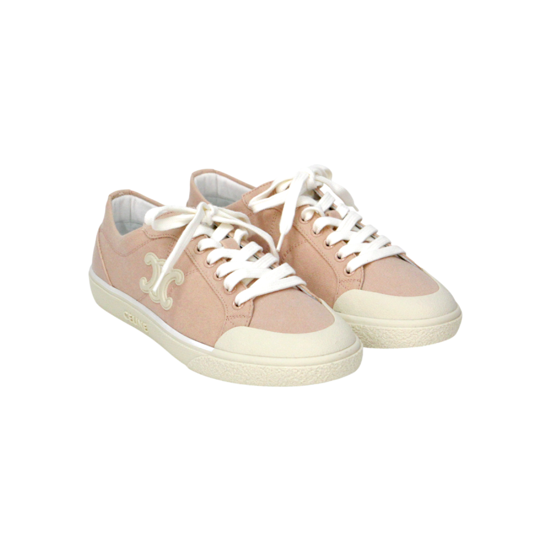 ITFJ44SW77C4 Celine Pink Canvas Triope Allen Sneakers Size 38
