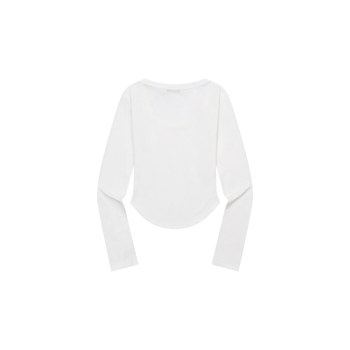 무센트 마리엘 스퀘어넥 굴림 크롭 긴팔 티 (6컬러) 아이보리(MUCENT Mariel Square Neck Crop T (6Color) Ivory) - 2