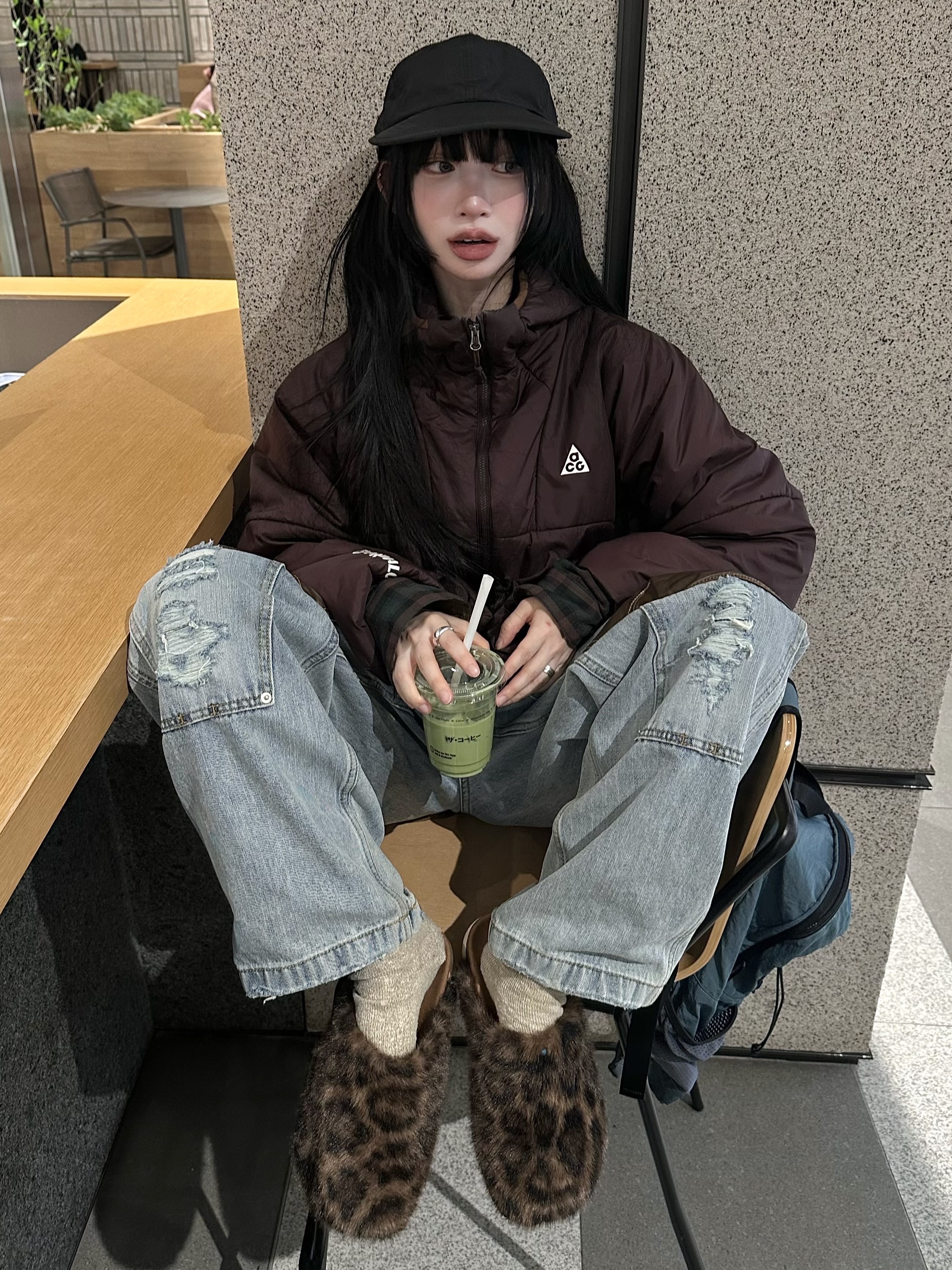 Nike ACG Therma-Fit ADV Rope De Dope Jacket Brown Basalt - Asia, [SS25] moif Uniform Cap Black NC 착용 스타일 - 3
