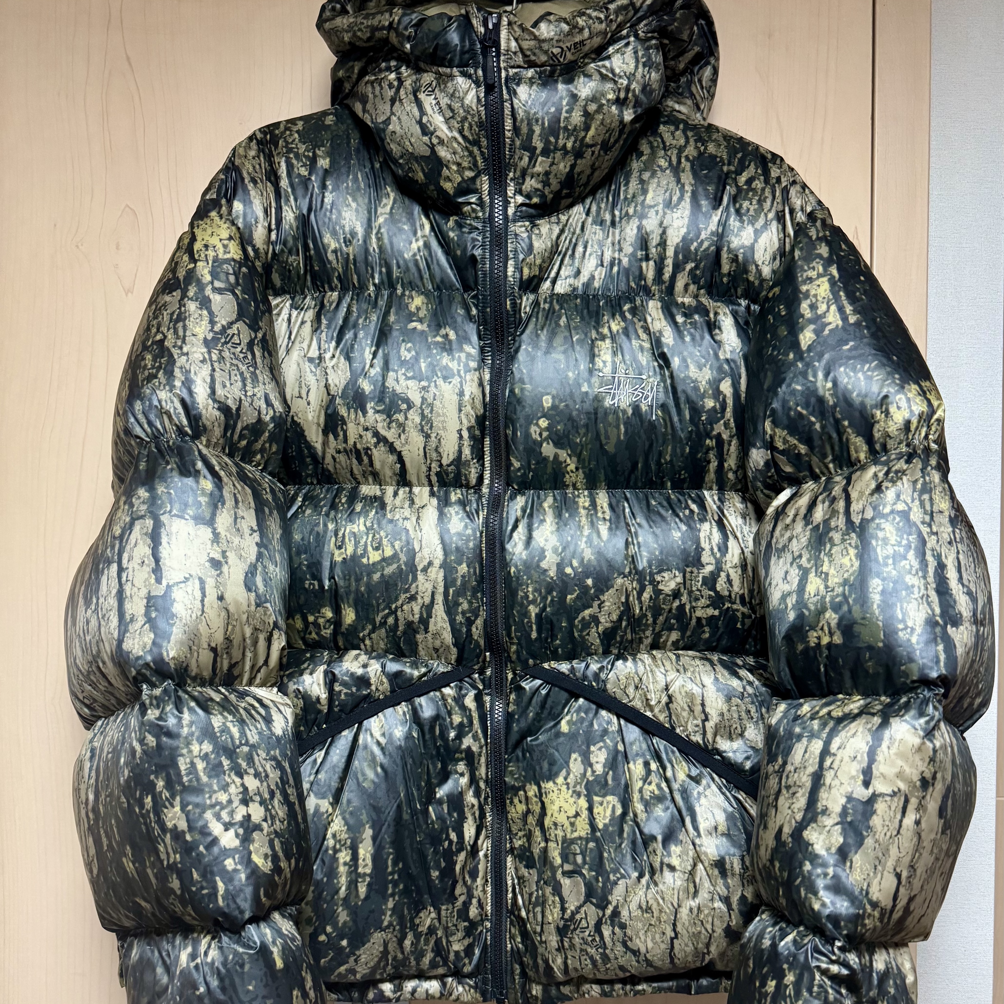 Stussy Down Parka Micro Ripstop Relic Camo 착용 스타일