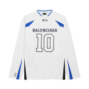 Balenciaga x NBA Collaboration Oversized Long Sleeve T-Shirt White Multicolor