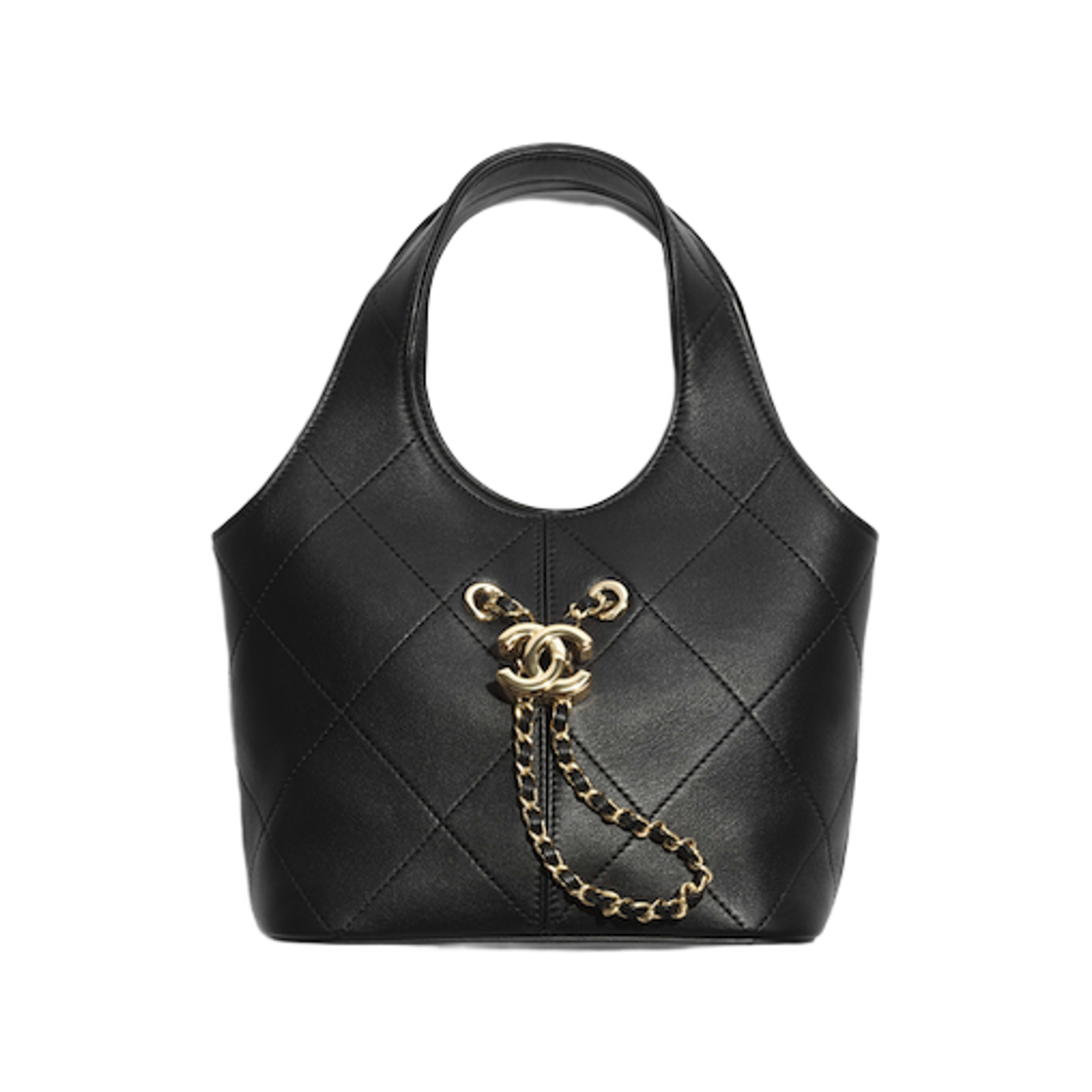 샤넬 스몰 쇼핑백 카프스킨 & 골드 메탈 블랙(Chanel Small Shopping Bag Calfskin & Gold Black) - 1