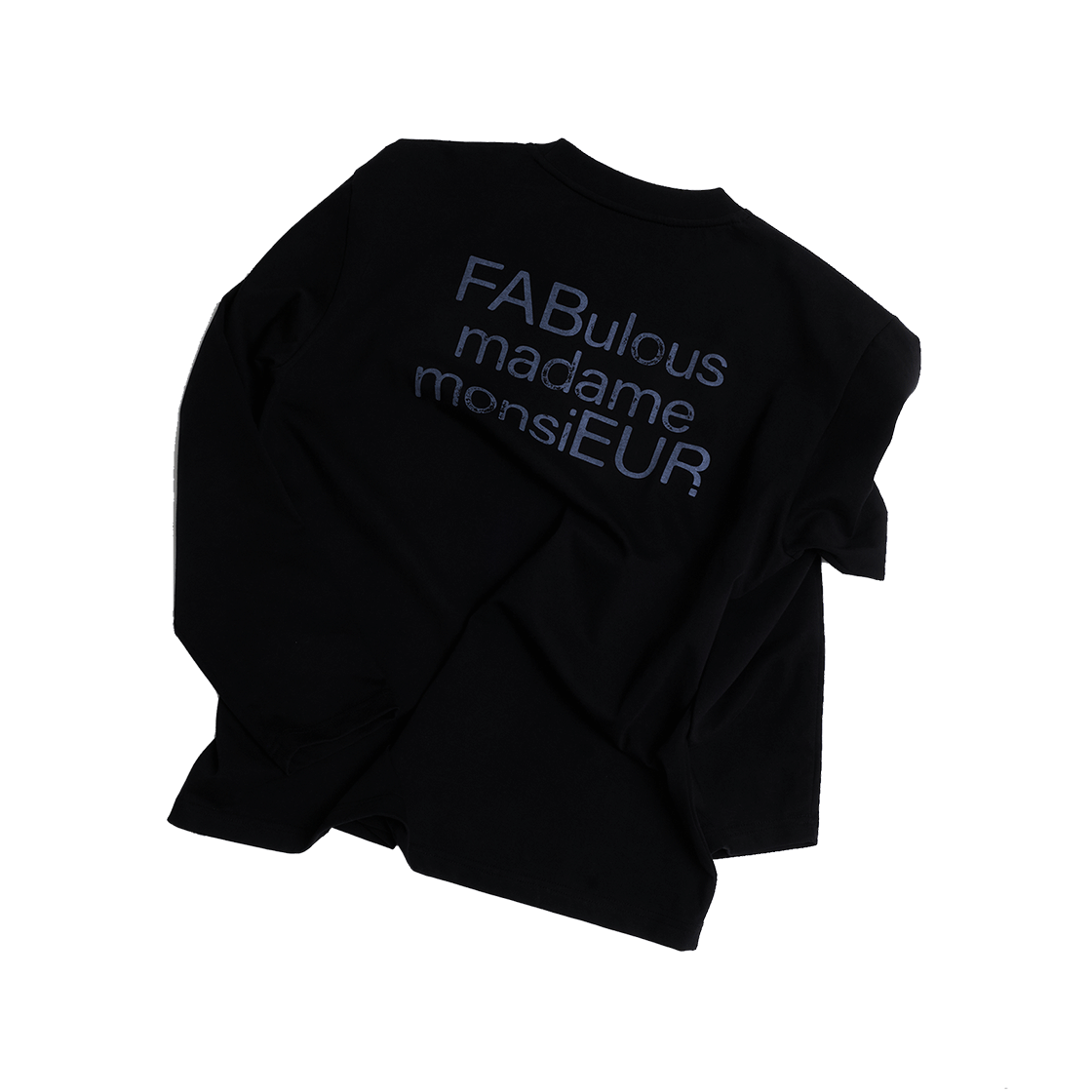 fab-24csmts02 FABEUR Logo Print T-Shirt Black