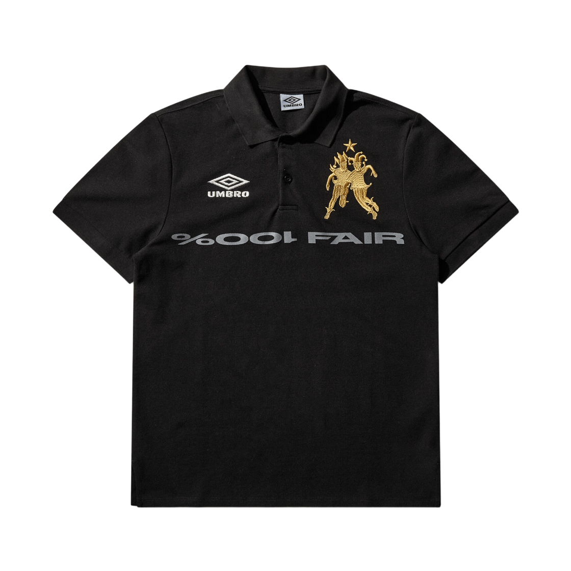 UBMW0490FA319-BLK0001 Umbro x Slam Jam 001% Fair Polo Black