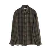 Our Legacy Above Shirt Penumbra Check Sheercoat Linen