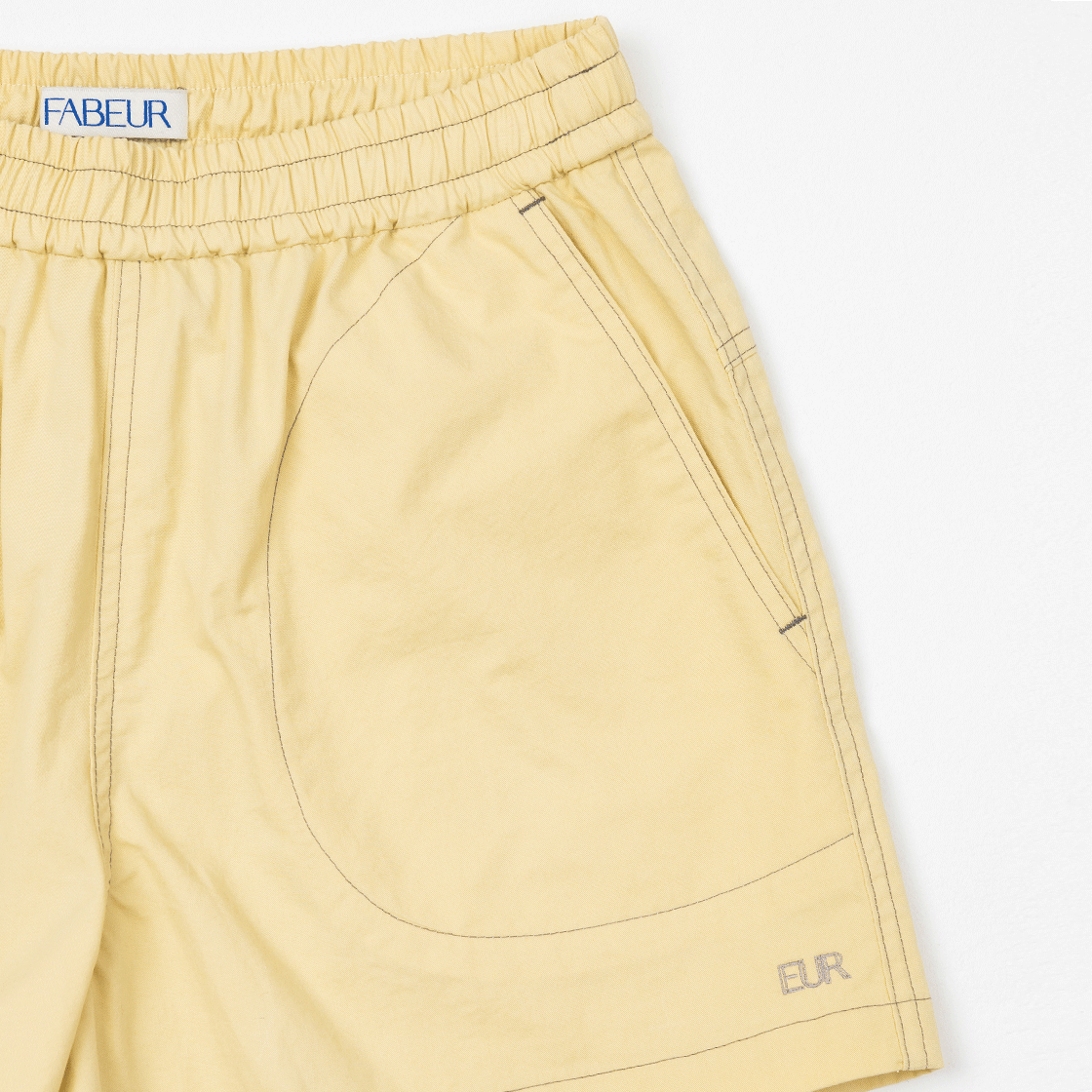 파버 코튼 쇼츠 더스티 옐로우(FABEUR Cotton Shorts Dusty Yellow) - 3