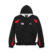 Balenciaga x NBA Collaboration Oversized Zip-Up Hoodie Black Multicolor