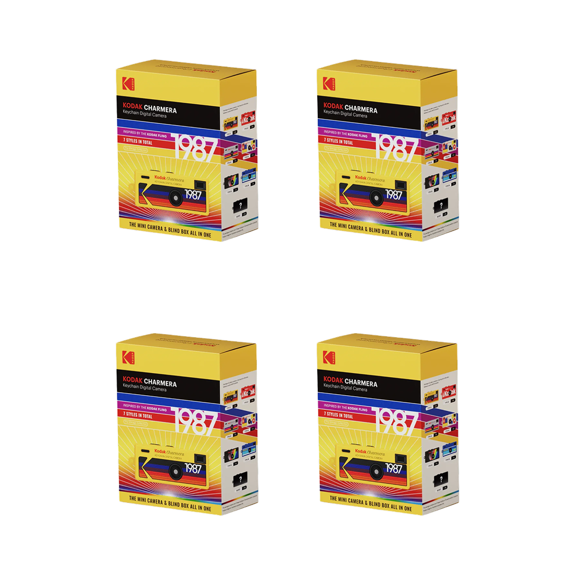 코닥 차메라 키체인 필름카메라 미개봉 랜덤박스 (4개 번들/1개입)(Kodak Charmera Key Chain Film Camera Sealed Case (Bundle of 4/1 Blind Box))