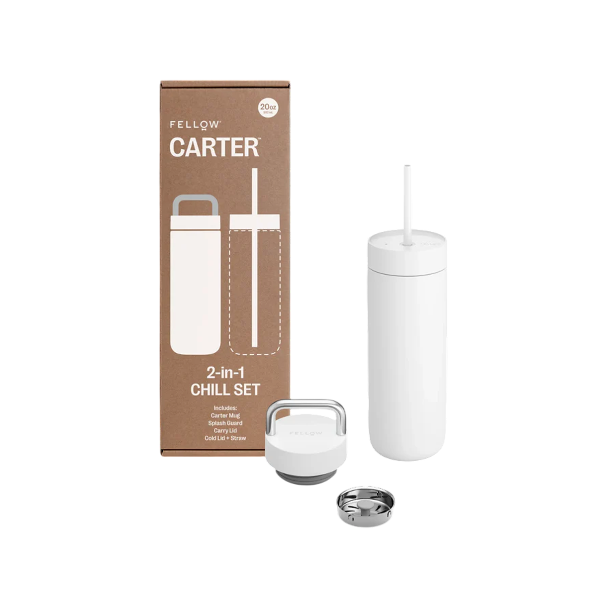 9810827010850 Fellow Carter 2-in-1 Chill Set 20oz – White