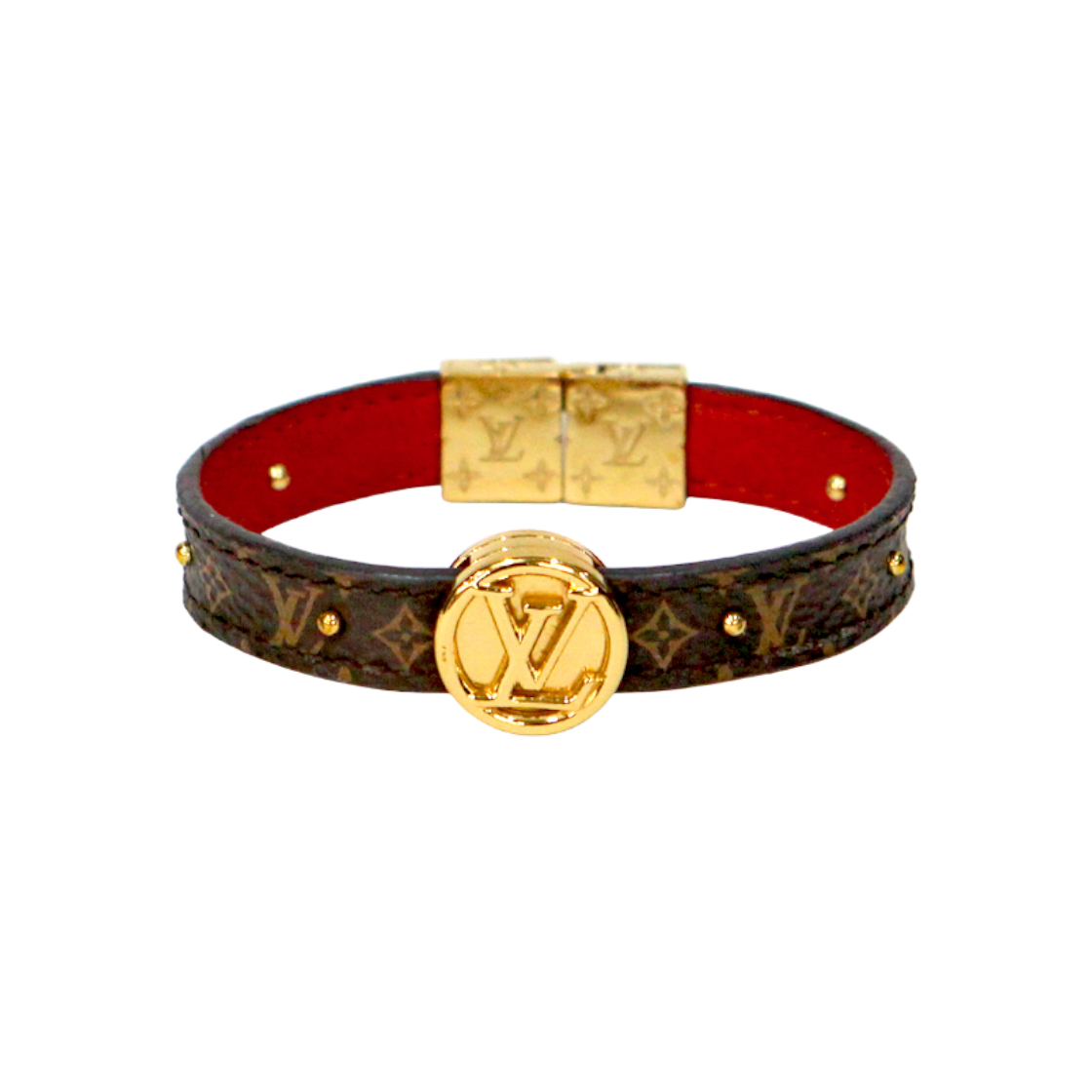 ITJLPGN755BD Louis Vuitton Monogram Red Reversible Bracelet A-B46535