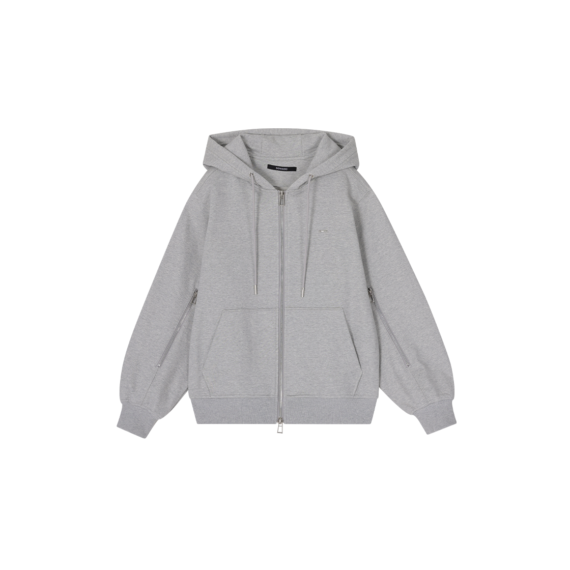 (W) 송지오 컬렉션 세라프 엠브로이드 집업 멜란지 그레이((W) SONGZIO COLLECTION Seraph Embroidered Zip Up Melange Grey)