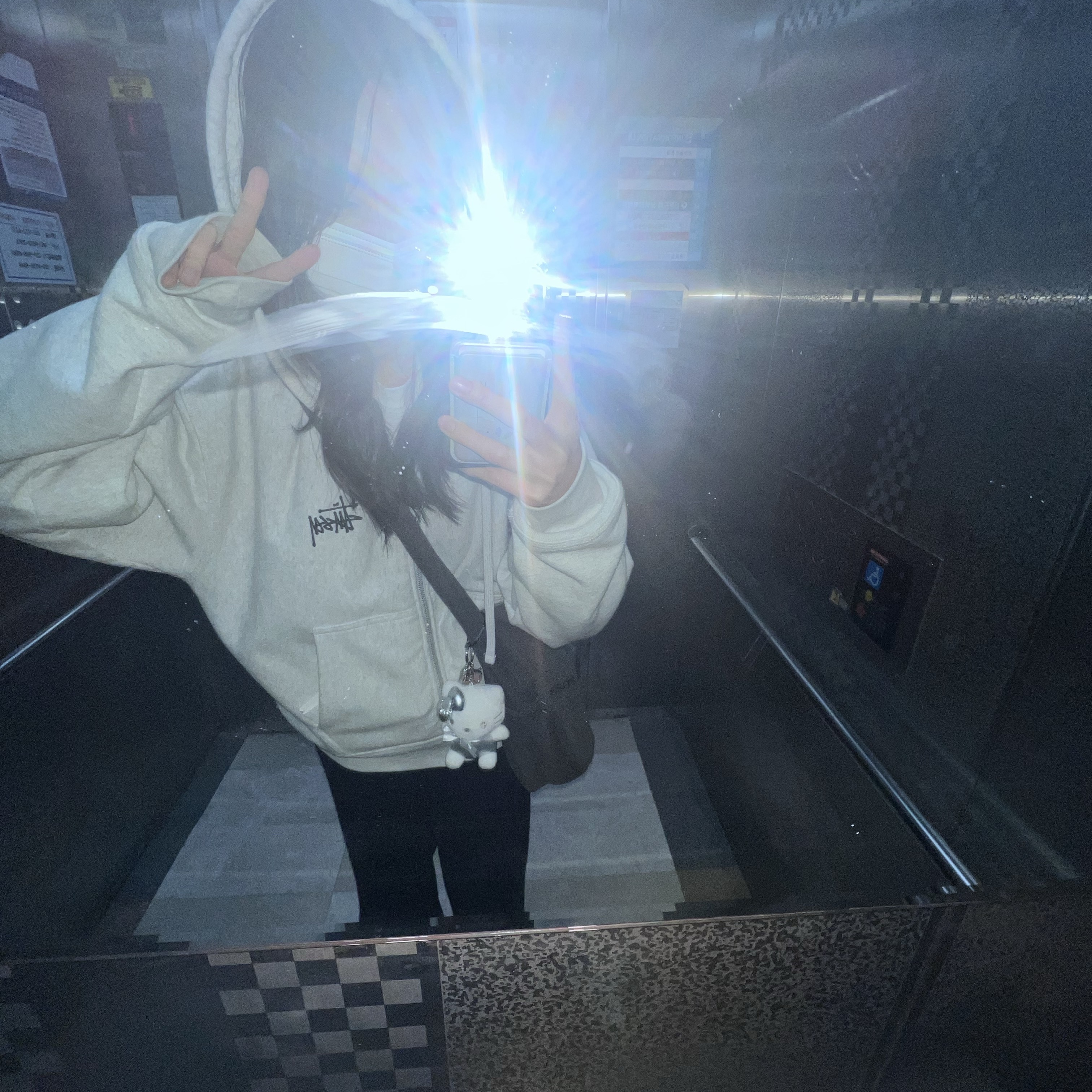 Stussy Basic Stussy Zip Hoodie Ash Heather 착용 스타일