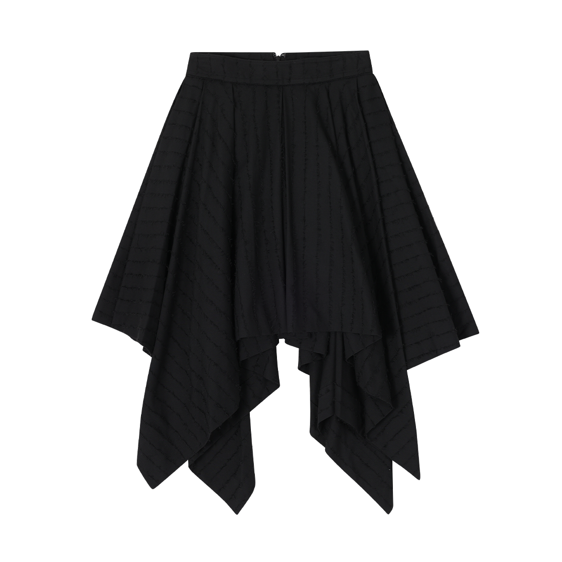 WH5SK510BK (W) SONGZIO Asymmetric Fold Skirt Black