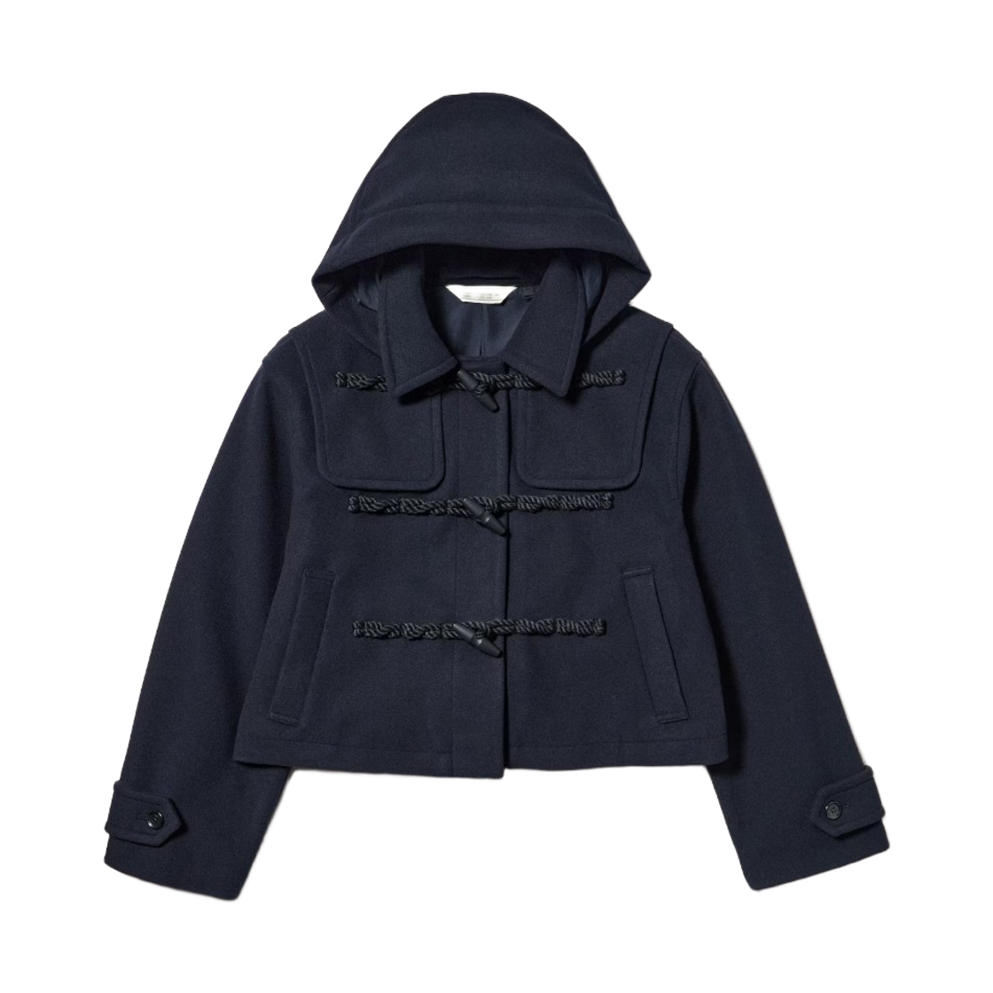 358650-69 (W) GU x Rokh +X Short Double 2-Way Coat Navy