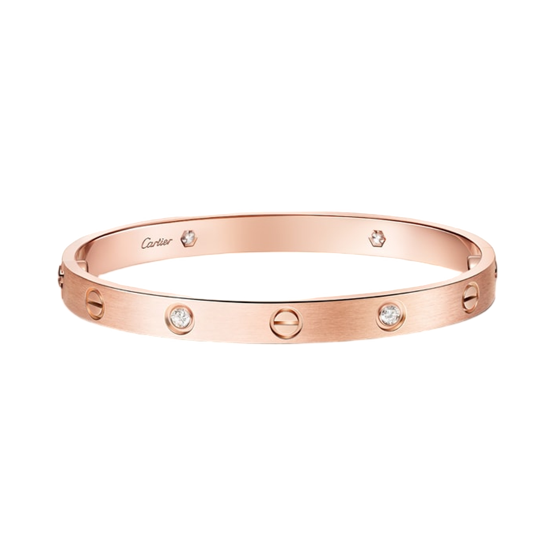 까르띠에 러브 클래식 브레이슬릿 브러쉬드 피니쉬 핑크 골드(Cartier Love Classic Bracelet Brushed Finish Pink Gold)