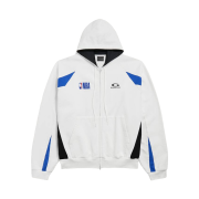 Balenciaga x NBA Collaboration Oversized Zip-Up Hoodie White Multicolor