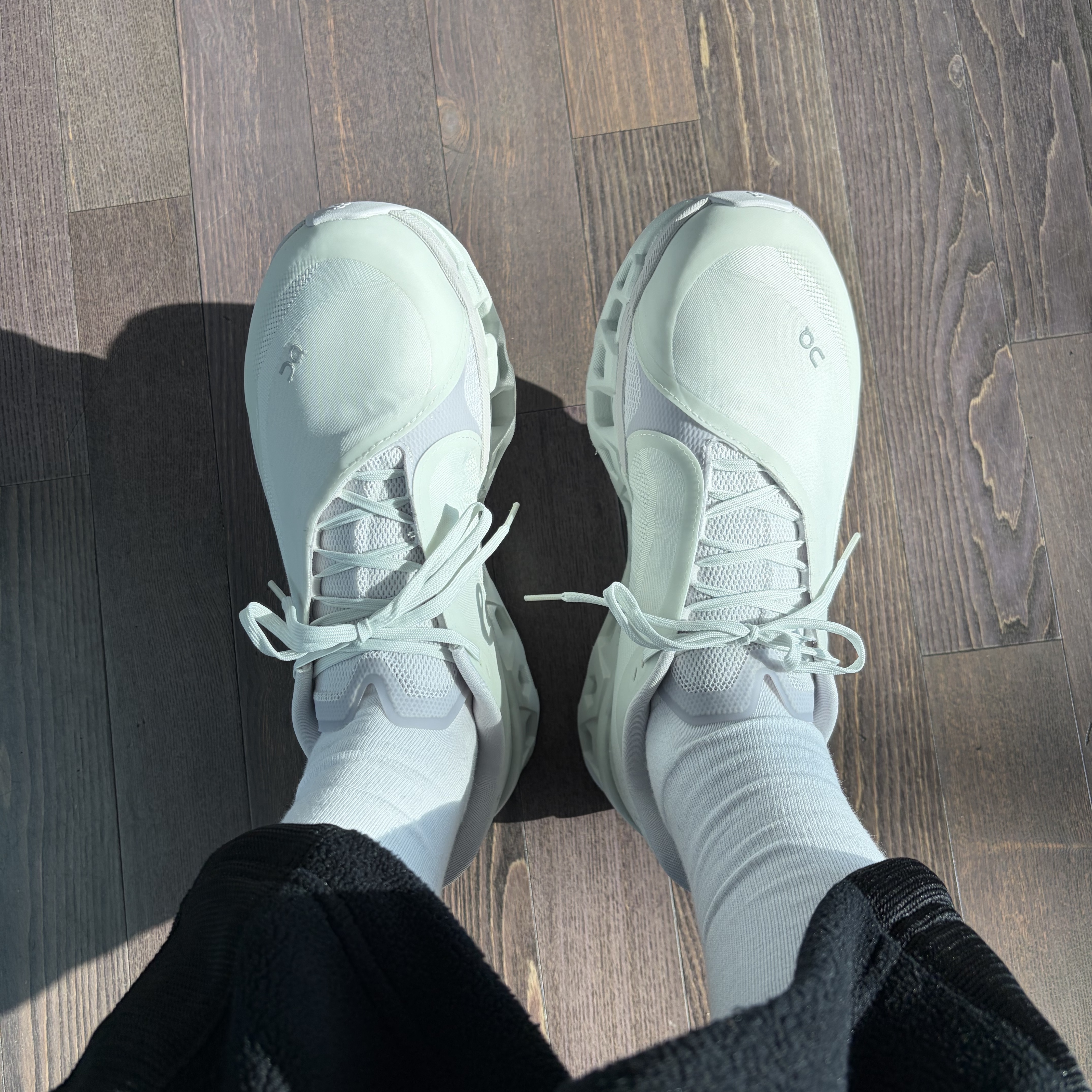On Running x Post Archive Faction (Paf) Cloudmonster 2 Vapor Frost 착용 스타일